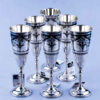 набор серебряных фужеров
