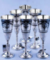 набор серебряных фужеров