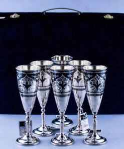 набор серебряных фужеров