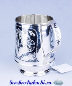 Большая серебряная кружка Кубачи 8 большая серебряная кружка