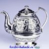 большой серебряный заварочный чайник