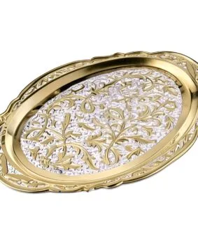 Серебряный сервиз для воды "Позолоченный" 7 большой позолоченный серебряный поднос
