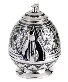 Большой серебряный заварочный чайник