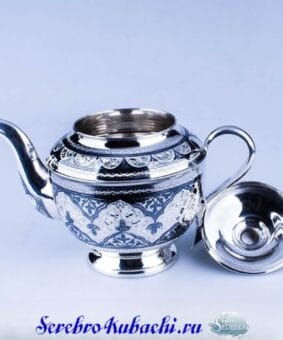 Серебряный чайник для заварки 2