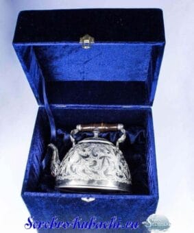 Чайник для кипятка из серебра кубачи 4