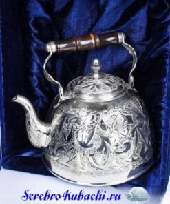 Alternative view of Чайник для кипятка из серебра кубачи