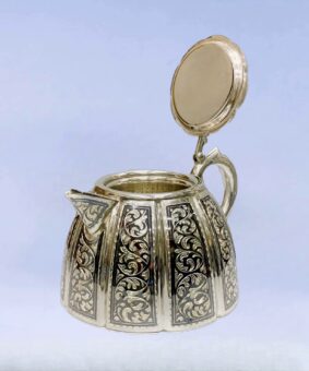 серебряный заварочный чайник кубачи