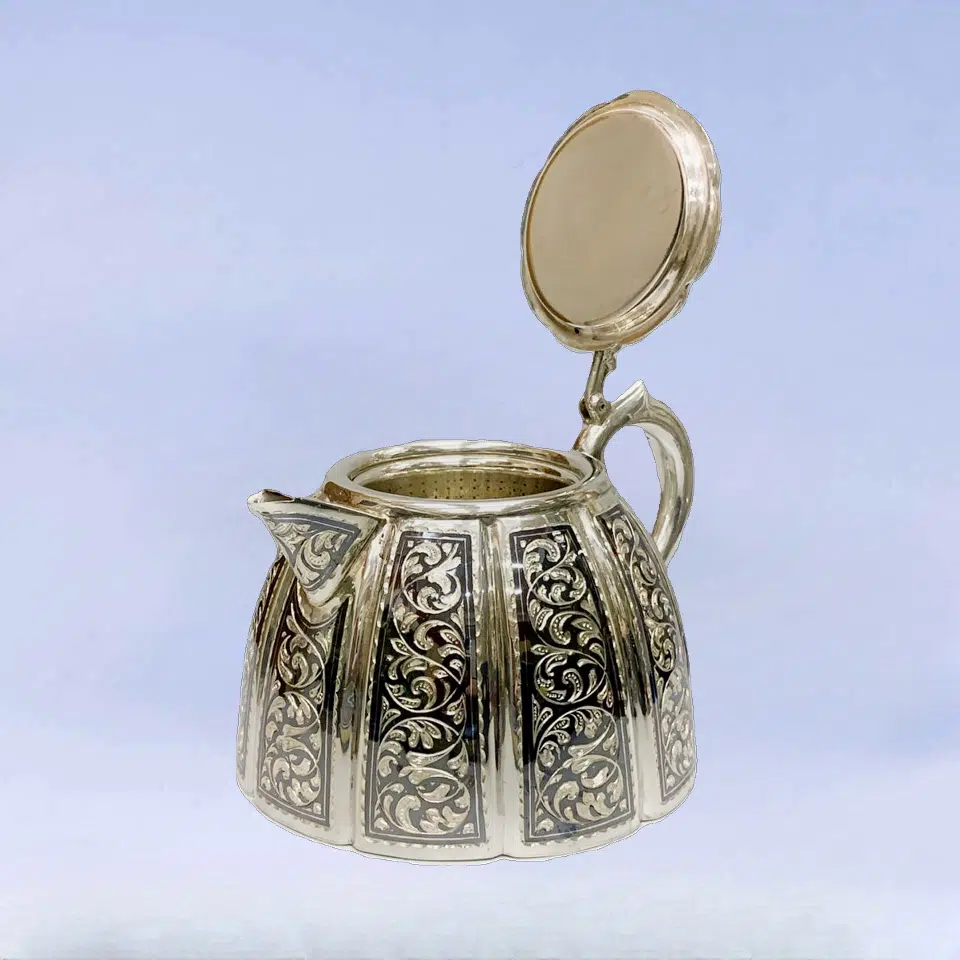Серебряный чайник кубачи 2 серебряный заварочный чайник кубачи