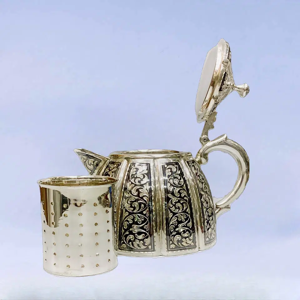 Серебряный чайник кубачи 3 серебряный заварочный чайник кубачи