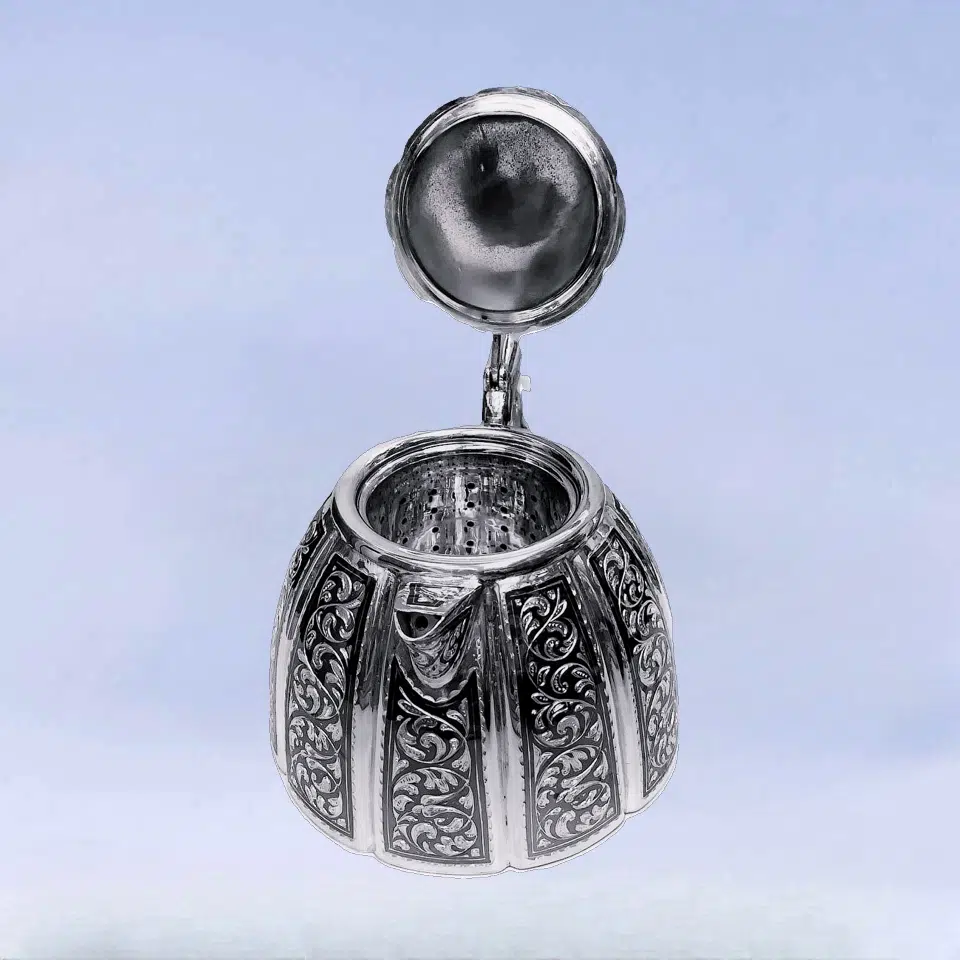 Серебряный чайник кубачи 4 серебряный заварочный чайник кубачи