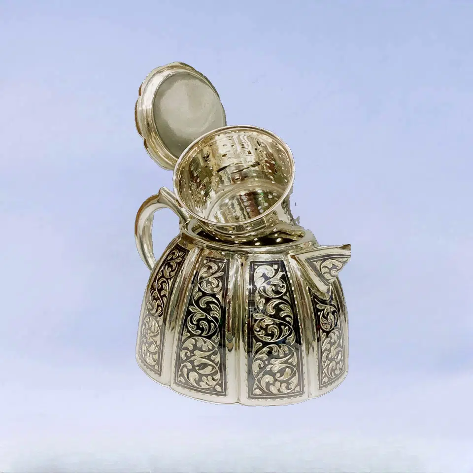 Серебряный чайник кубачи 5 серебряный заварочный чайник кубачи