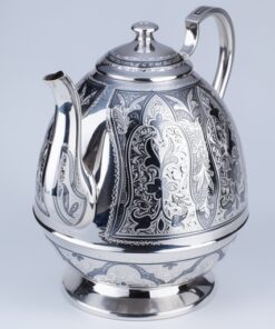 серебряный большой заварочный чайник