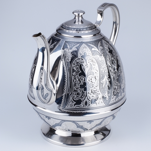 Серебряный большой заварочный чайник 1 серебряный большой заварочный чайник