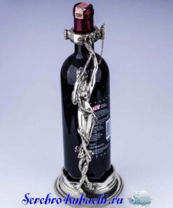 серебряная подставка под бутылку