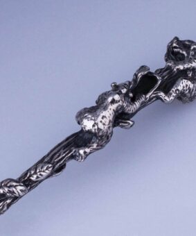 детская серебряная ложка медвежата