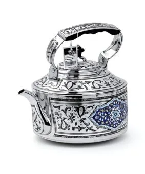 Электрический серебряный чайник