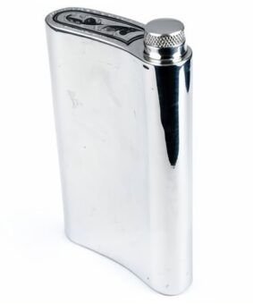 Фляжка подарочная серебряная