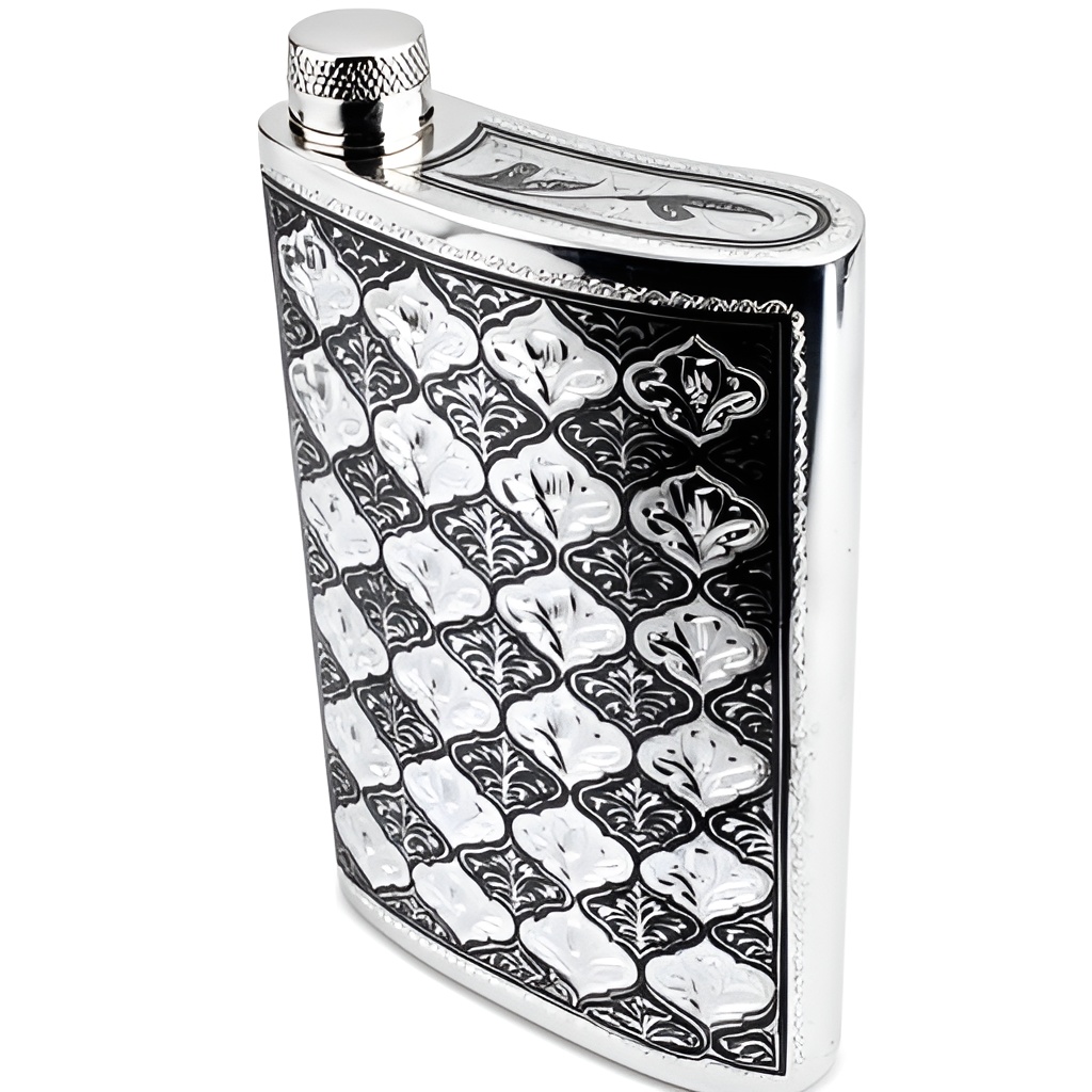 Фляга 1 Фляжка подарочная серебряная