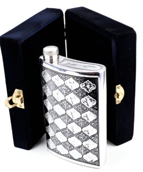 Фляга 8 Фляжка подарочная серебряная