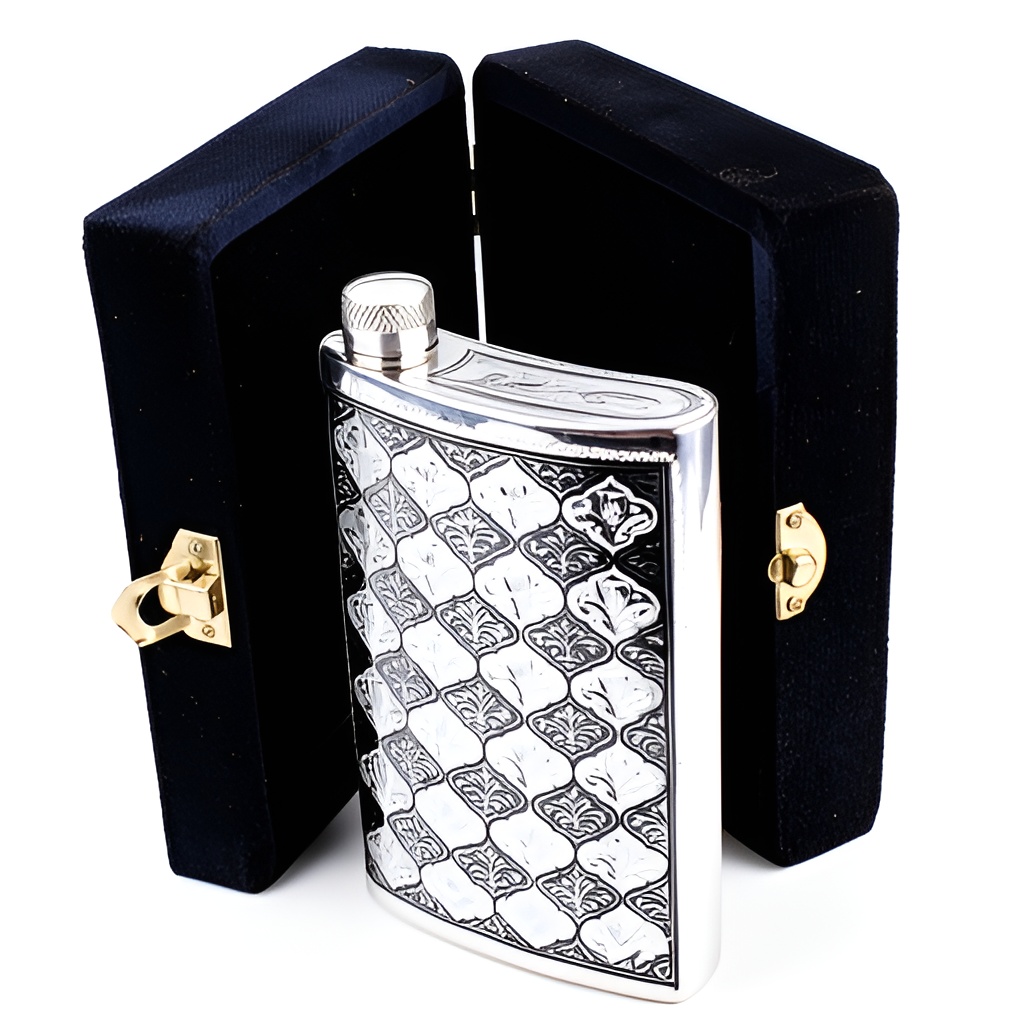 Фляга 4 Фляжка подарочная серебряная