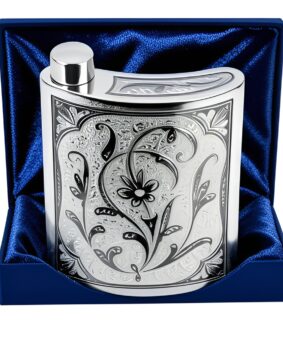 Фляжка серебряная