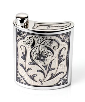 Фляжка серебряная