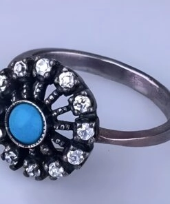 серебряное кольцо с бирюзой