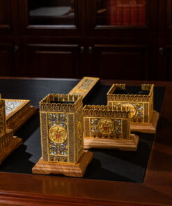 Эксклюзивный серебряный настольный набор "Кремлевский" 5