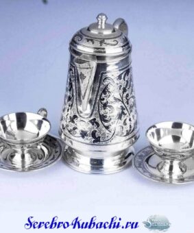 кофейный набор из серебра