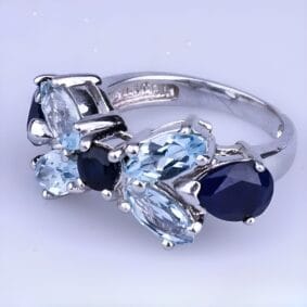 серебряное кольцо бабочка