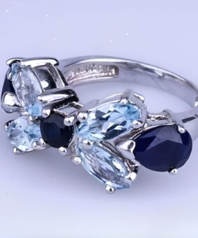 серебряное кольцо бабочка