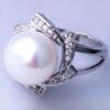 кольцо серебряное с жемчугом