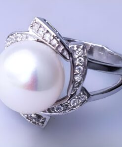 кольцо серебряное с жемчугом