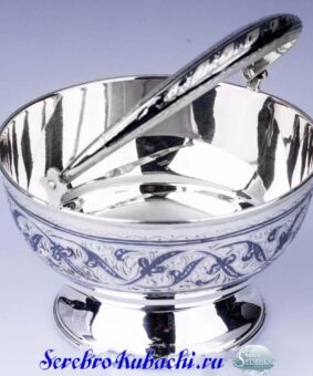 Серебряная конфетница Кубачи 7 серебряная конфетница