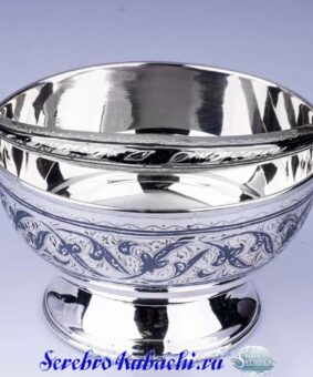 Серебряная конфетница Кубачи 8 серебряная конфетница