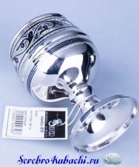 коньячный серебряный бокал кубачи