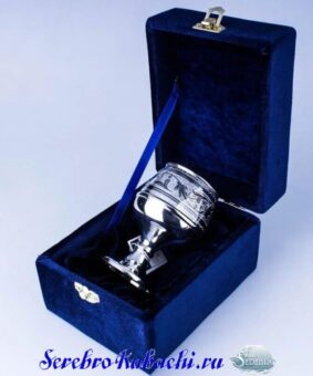 коньячный серебряный бокал кубачи