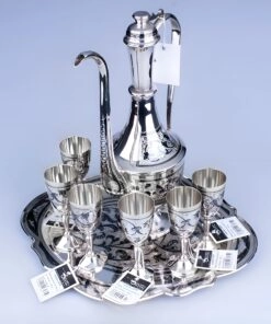 серебряный коньячный сервиз