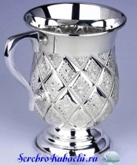 Кружка серебряная "Алмаз" 6 кружка серебряная алмазная грань