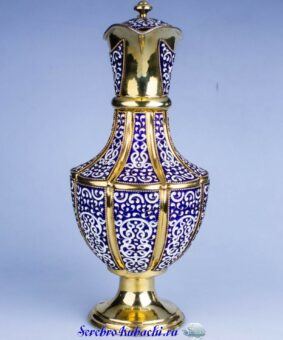 Эксклюзивный серебряный кувшин с эмалью 1