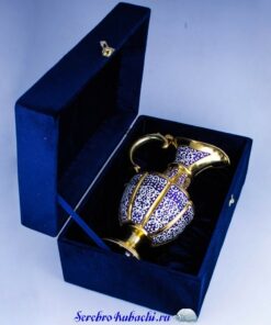 Эксклюзивный серебряный кувшин с эмалью 18 серебряный кувшин с эмалью