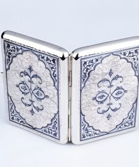 мужской серебряный портсигар