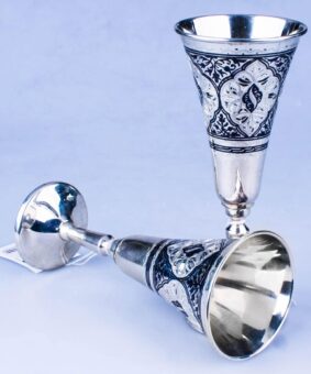 серебряные бокалы кубачи