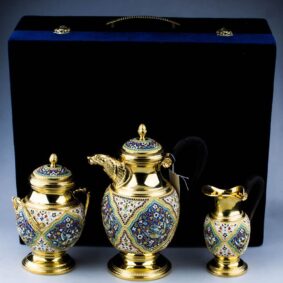 набор кофейный серебряный