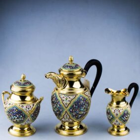 набор кофейный серебряный