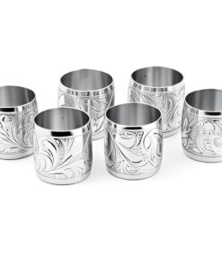 набор колец для салфеток серебро 875 пробы