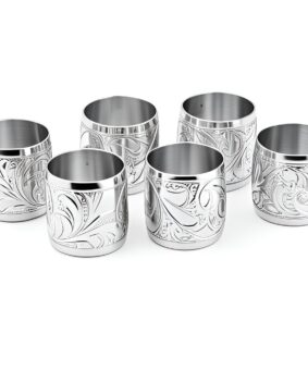 набор колец для салфеток серебро 875 пробы