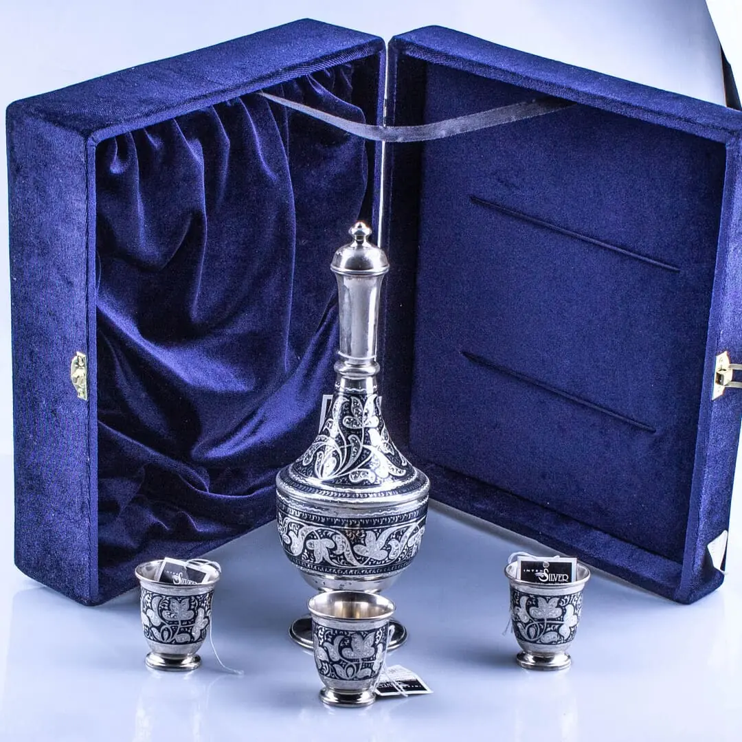 подарочный серебряный набор набор на троих