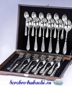 серебряные столовые приборы кубачи