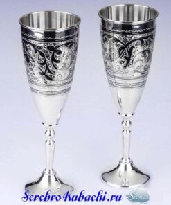 серебряные свадебные бокалы